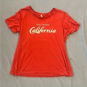 Vintage red hollywood california tshirt